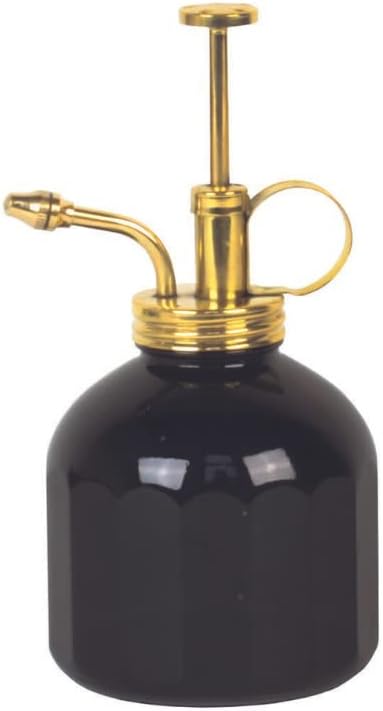 Modern Sprout Plant Mister, Spray Bottles for Indoor Plants, Black/Brass