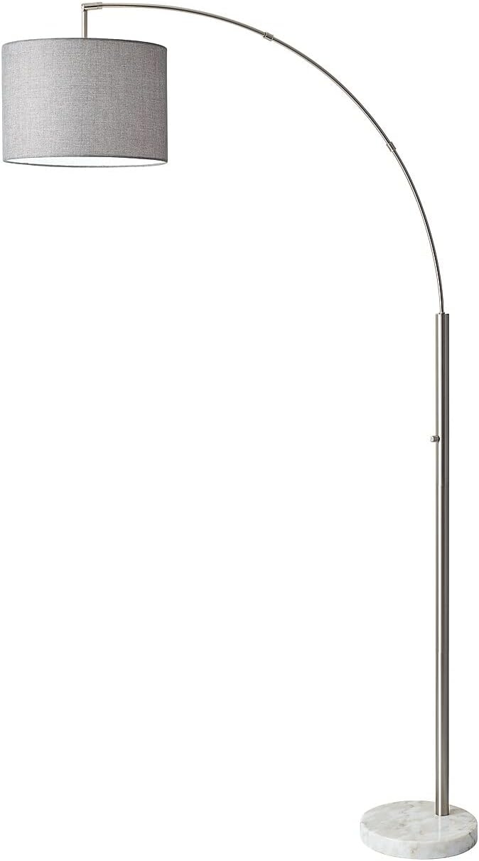 Adesso 4249-22 Bowery Arc Lamp, Steel, Smart Outlet Compatible, 77