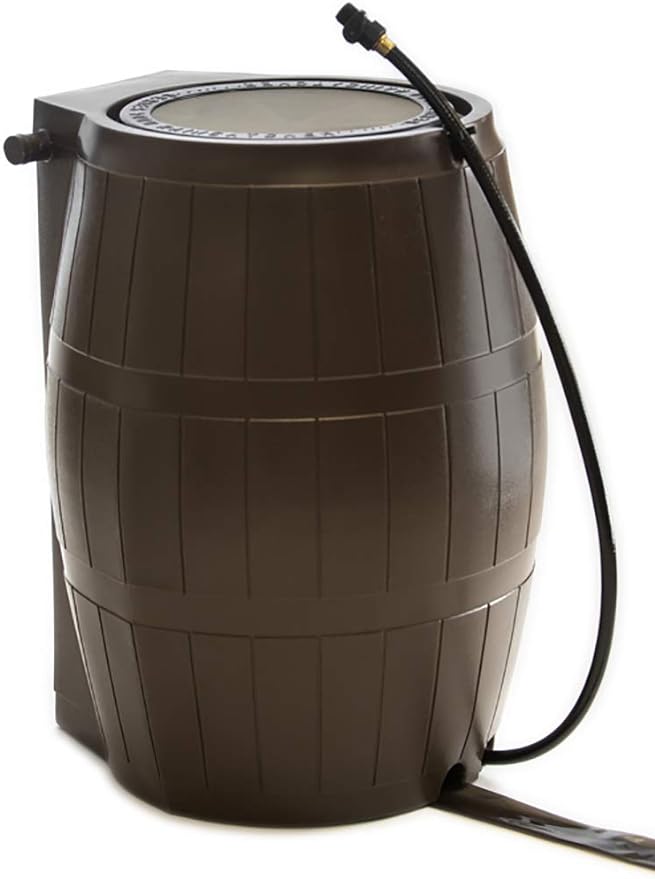 FCMP Outdoor Rain Catcher Water Storage Barrel for Outdoor Plants & Gardens