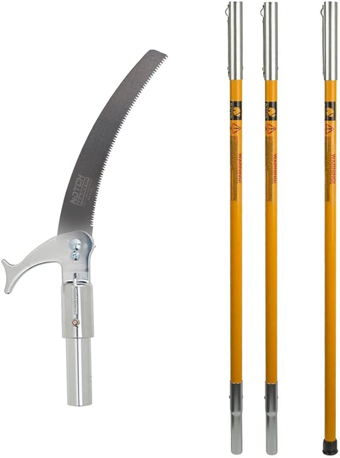 Notch 18' Pole Saw Set with 15” Blade - Yellow (40207)