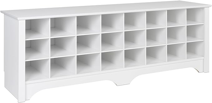 Prepac White Hall Bench with Storage