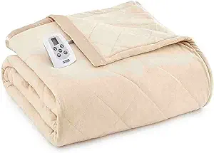 Shavel Home Products Micro Flannel Electric Heated Blanket