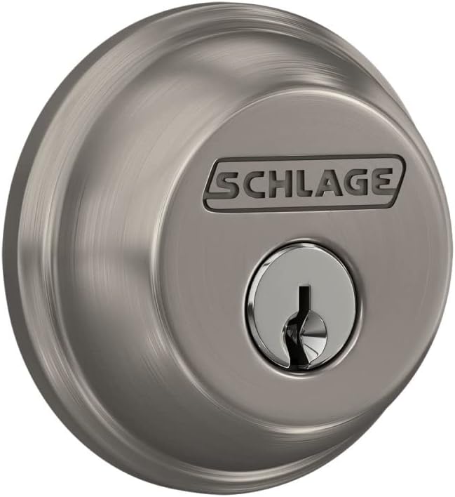 Schlage B60 N Deadbolt, Satin Nickel