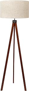 LEPOWER Wood Tripod Floor Lamp