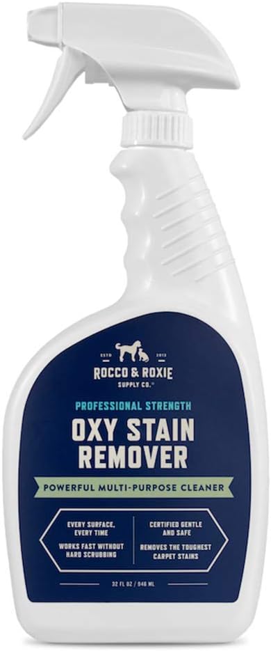 Rocco & Roxie Oxy Stain Remover - Oxygen Powered Carpet Cleaner Spray