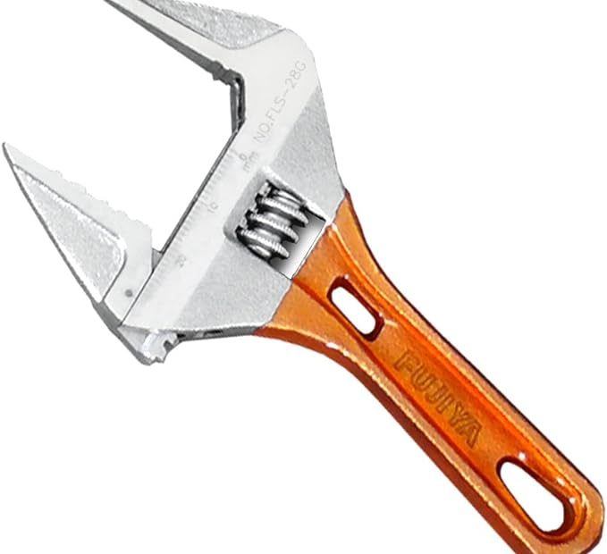 Fujiya Tools, Fls 28g F, Short Adjustable Wrench With Grip