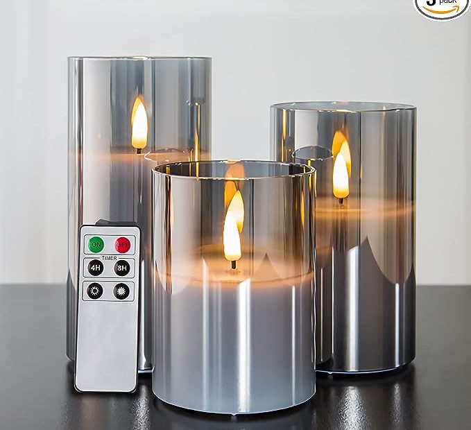 Eywamage Flameless Candles Set Of 3