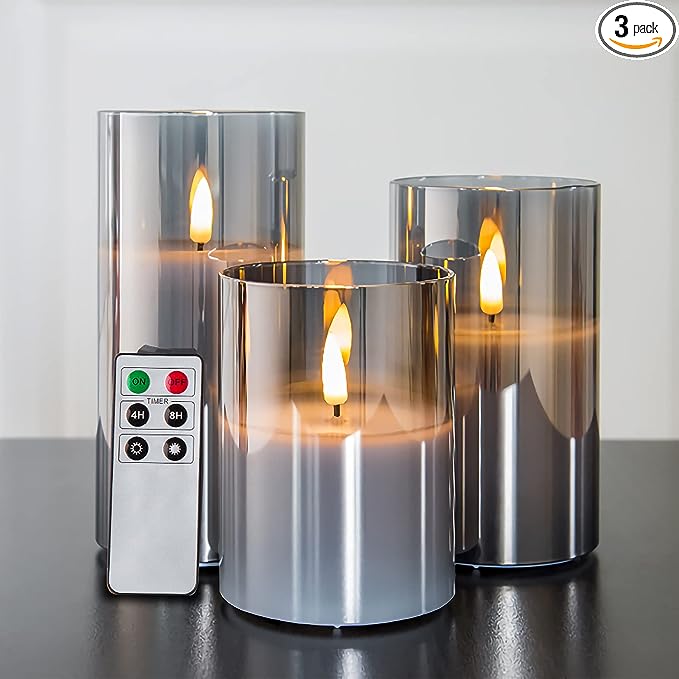 Eywamage Flameless Candles Set of 3