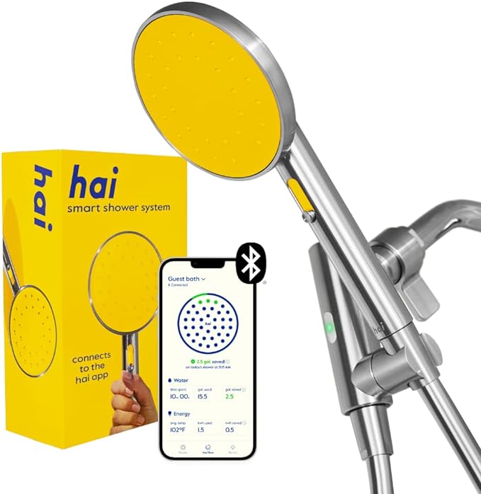 hai Smart Shower Head with Bluetooth and Adjustable Pressure