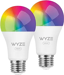 Wyze Bulb Color, WiFi RGB and Tunable White A19 Smart Bulb