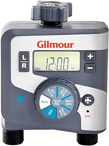 Gilmour 804014-1001 400GTD Outlet Electronic Water Timer, Dual, Gray