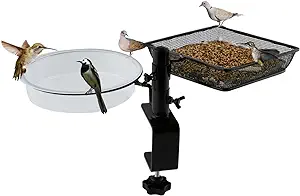 Deck Bird Feeder and Water Tray (1 Pack 9inch)