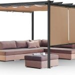 Aoodor 12 X 12 Ft Outdoor Pergola With Retractable Canopy