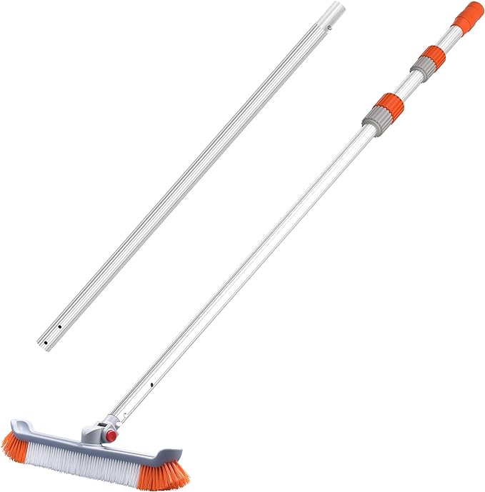 AgiiMan Swimming Pool Brush with 16ft Pole