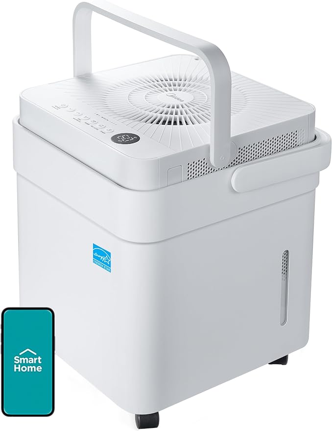 Midea Cube 50 Pint Dehumidifier for Basement and Rooms