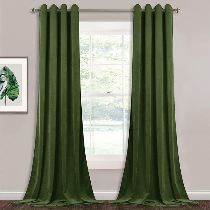 StangH Moss Green Blackout Curtains