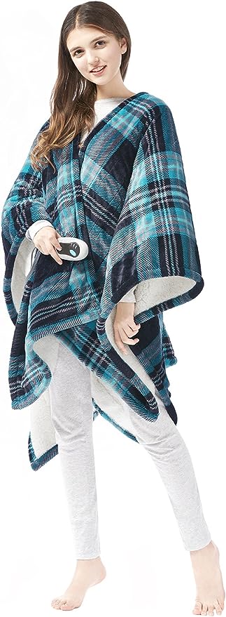 Beautyrest Heated Throw Blanket Wearable Shawl