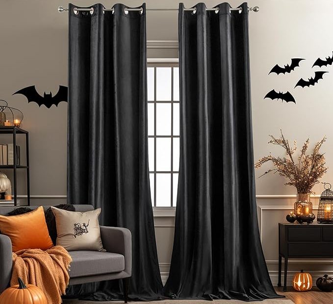 Melodieux Blackout Velvet Curtains For Bedroom