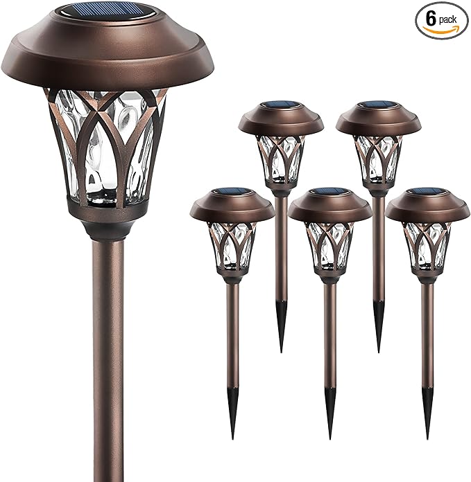 GIGALUMI Solar Pathway Lights for Path, Garden, Lawn