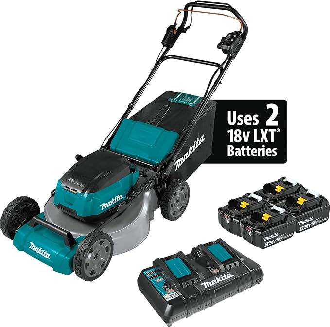 Makita 18V X2 Lithium-Ion Brushless Cordless Lawn Mower Kit