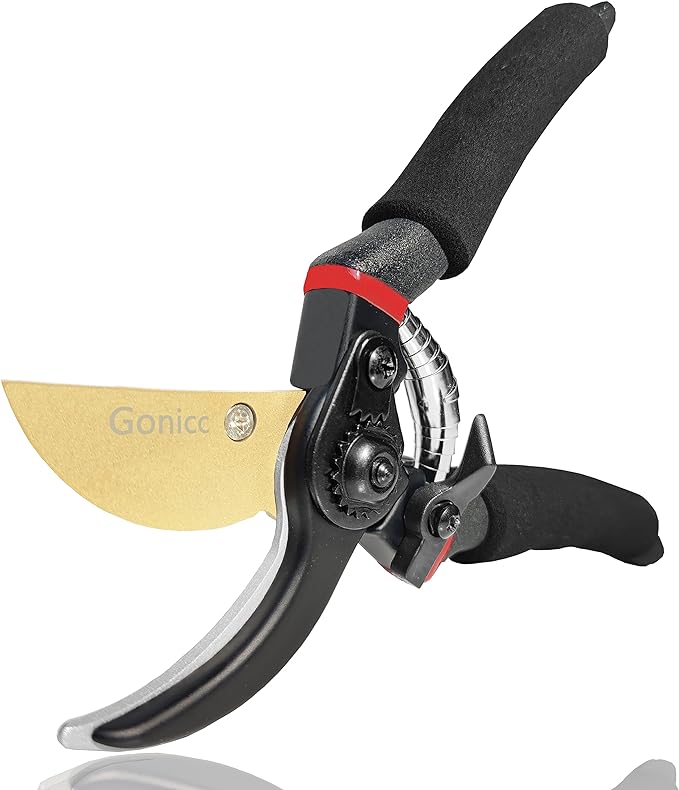 Gonicc Professional Titanium Bypass Pruning Shears