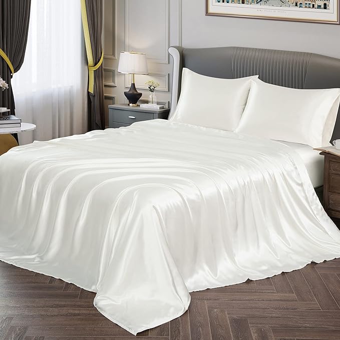 Vonty Satin Sheets Queen Size