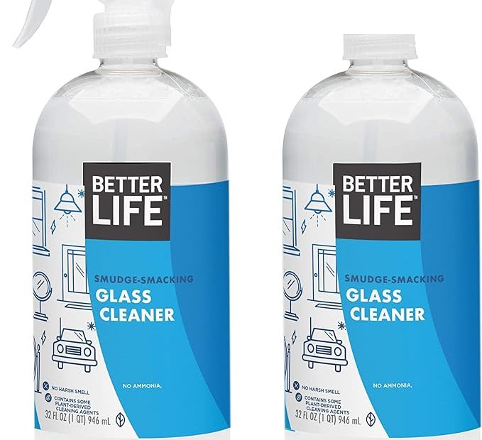 Better Life Natural Streak Free Glass Cleaner, 32 Ounces (pack Of 2), 24425