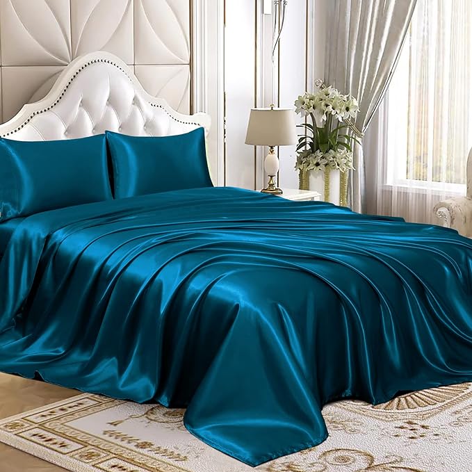 Homiest Satin Sheets Set Luxury Silky Satin Bedding