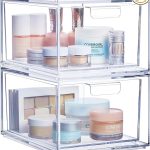 Stori Audrey Stackable Clear Bin Plastic Organizer