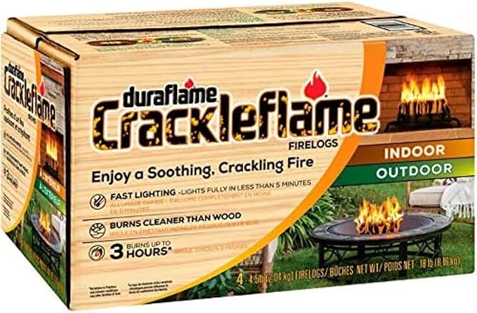 Crackleflame Fireplace Logs - 4.5 lb, 4 Pack