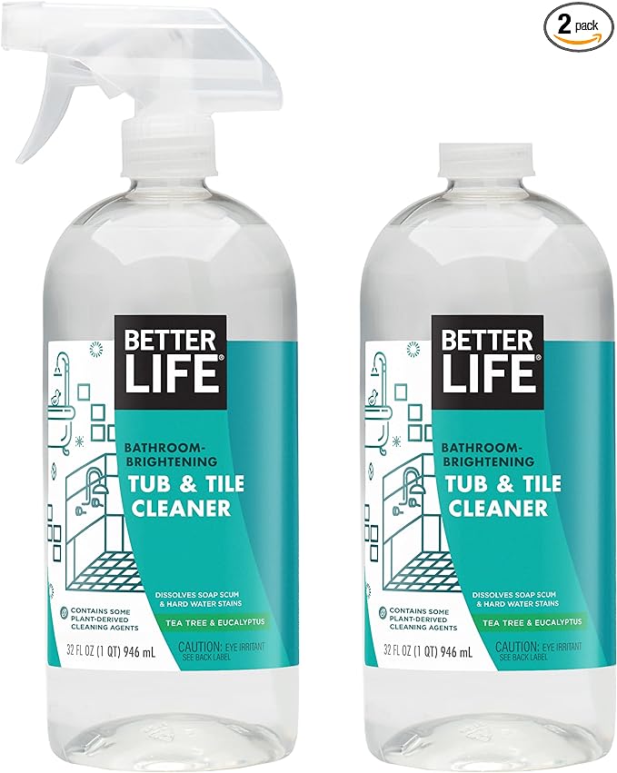 BETTER LIFE Bathroom Cleaner Spray for Glass and Tile