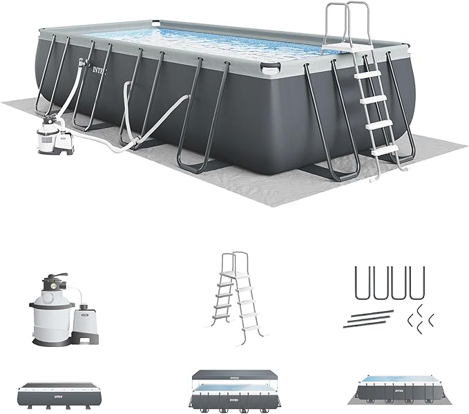 Intex 24 x 12 x 52 Ultra XTR Frame Outdoor Above Ground Swimming Pool Set