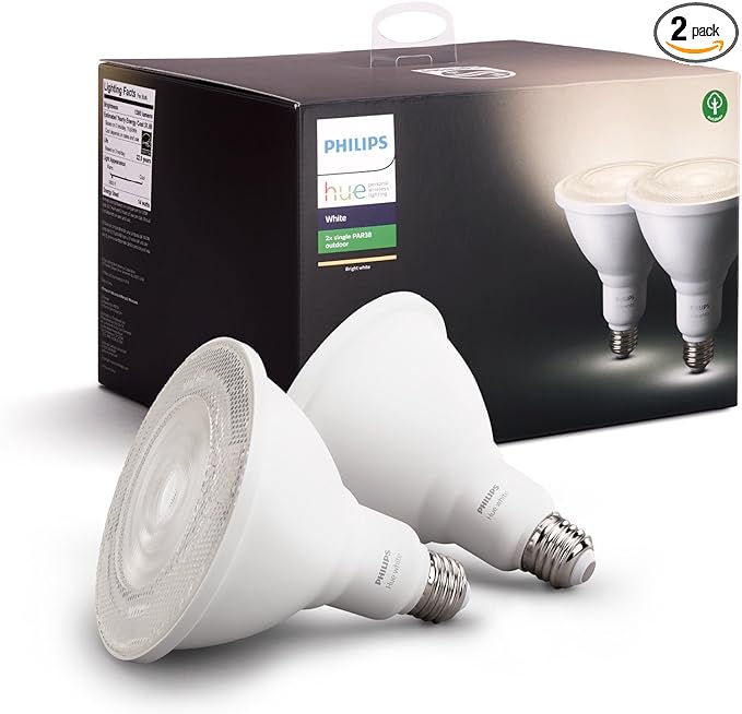 Philips Hue Smart PAR38 LED Bulb, 2-Pack