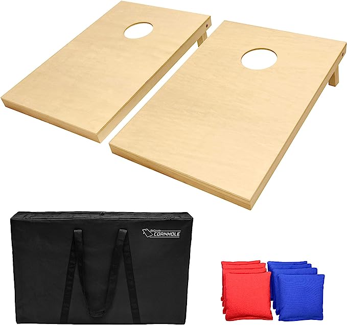 GoSports Solid Wood Premium Cornhole Set