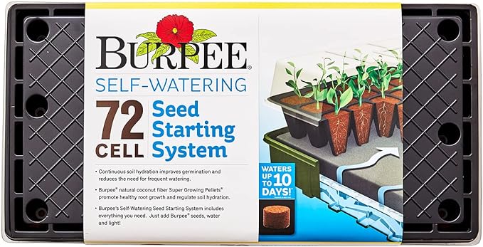 Burpee Self-Watering Seed Starter Tray, 72 Cells