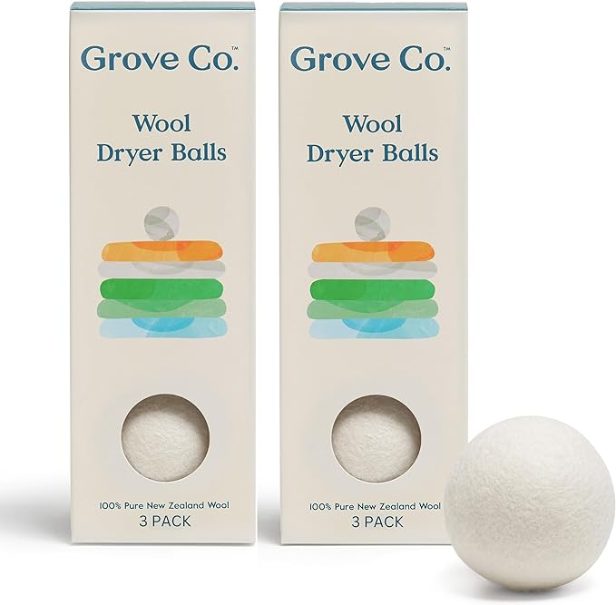 Grove Co. Reusable Wool Dryer Balls, 3 Pack