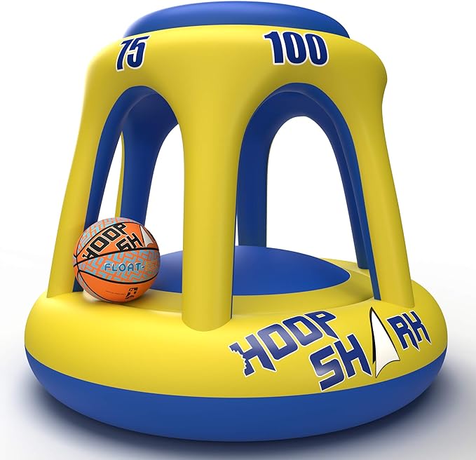 Hoop Shark Inflatable Swimming Pool Basketball Hoop Set