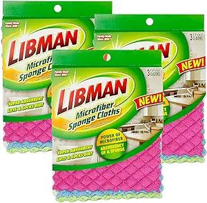 Libman Microfiber Sponge Cloths