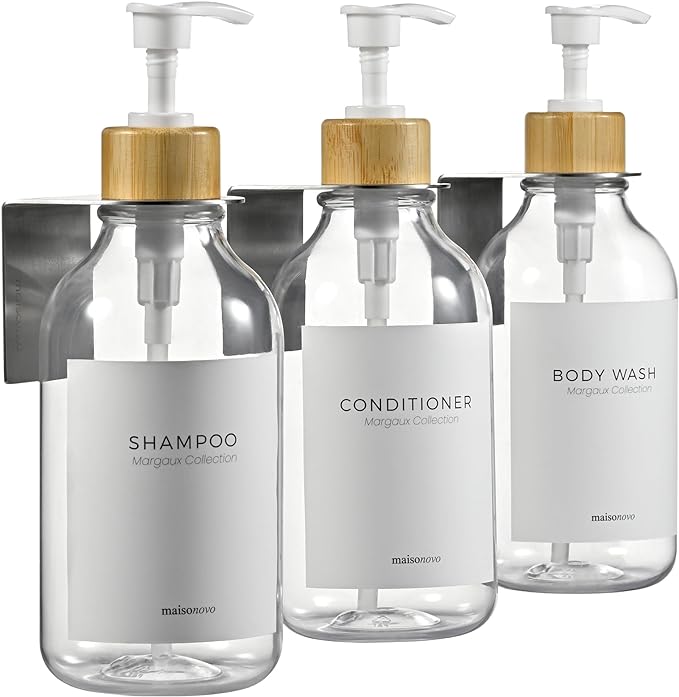 MaisoNovo Shampoo and Conditioner Dispenser Set