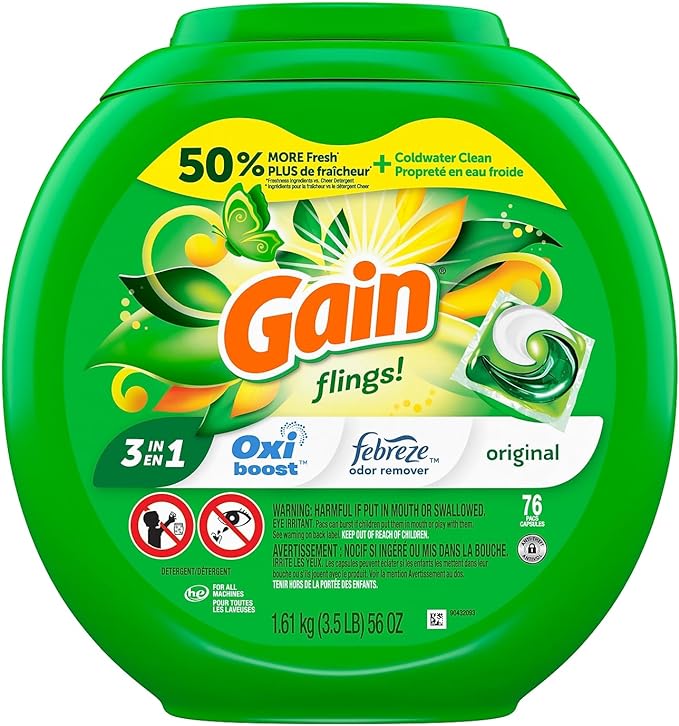 Gain flings! Laundry Detergent Soap Pods