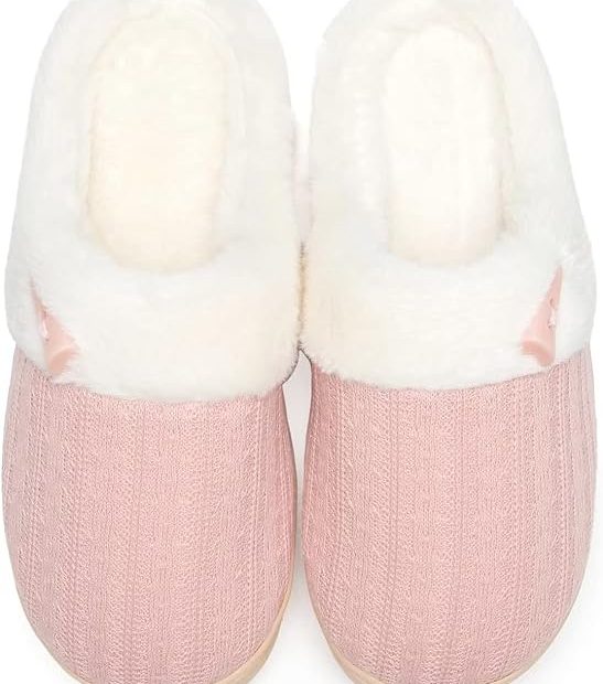 Ninecifun Fuzzy House Slippers