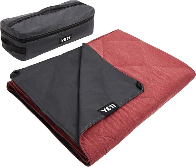 YETI Lowlands Blanket, Multi-Use Blanket with Travel Bag, Fireside Red