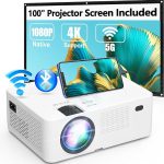 5g Wifi Bluetooth Projector With Wireless Mirroring Screen