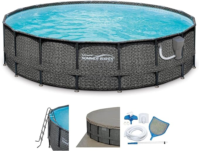 Summer Waves Above Ground Swimming Pool Set