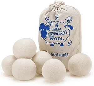 Wool Dryer Balls, Xl Natural Fabric Softener