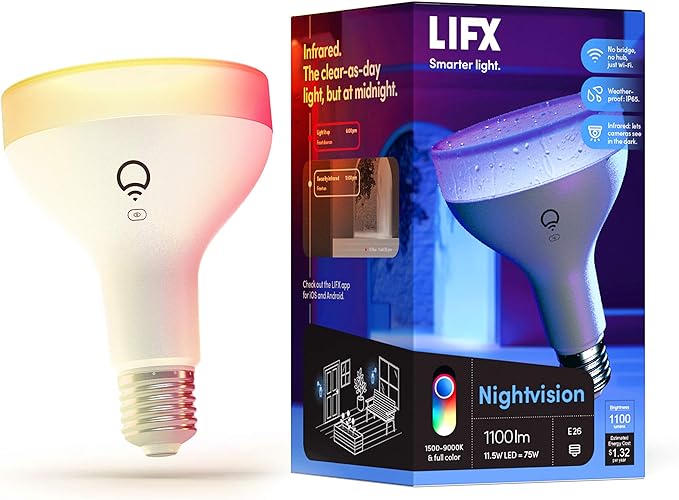 LIFX Color BR30 Wi-Fi Smart LED Light Bulb