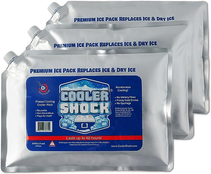 Cooler Shock Reusable Ice Packs for Coolers