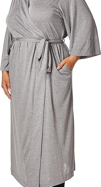 Natori Shangri La Long Robe With Kimono Sleeves, Bathrobe For Women