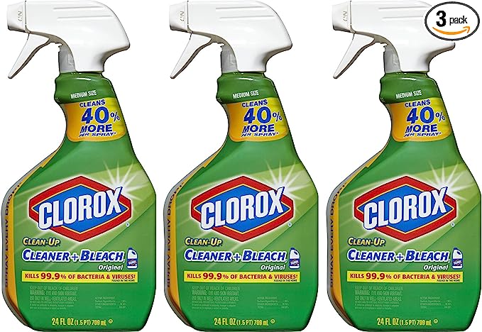 Clorox Clean-Up Bleach Cleaner Spray Value 24 Fl Oz (Pack of 3)