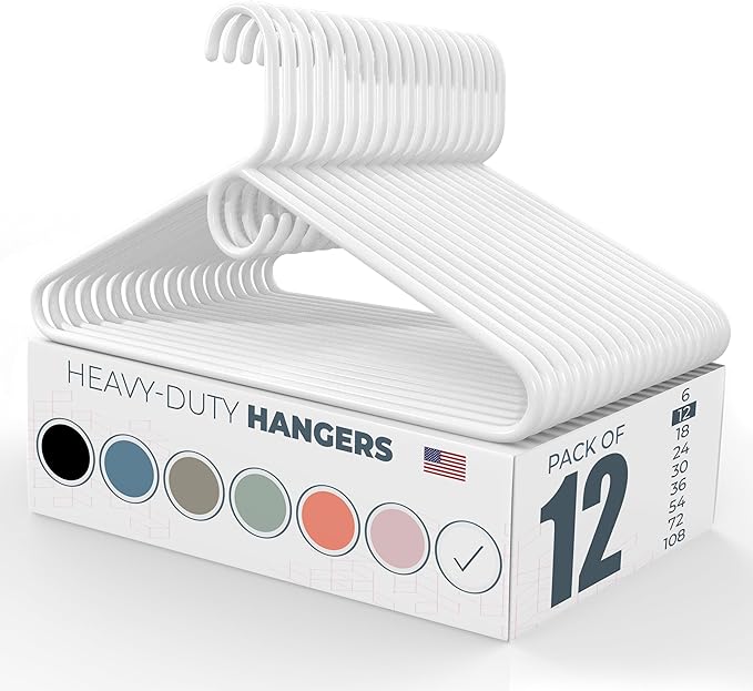 Made in USA Heavy Duty Plastic Clothes Hangers